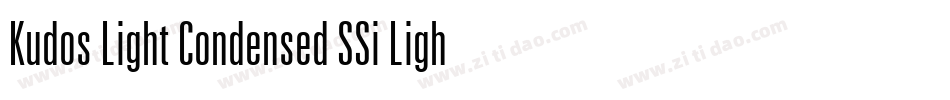 Kudos Light Condensed SSi Light Condensed Italic字体转换